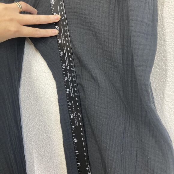 Z SUPPLY Jumpsuit Womens Medium Black Crinkle Gauze Elastic Waist ZP222233S - Picture 9 of 16